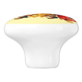 可愛いウッドランド動物愛好家ハリネズミ セラミックノブ (側面)