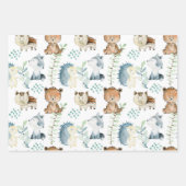 可愛いウッドランド動物用ラッピング紙シート ラッピングペーパーシート (正面2)