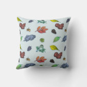 可愛いウッドランド動物秋フローラ クッション (裏面)