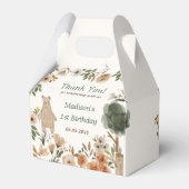可愛いウッドランド動物第1回バースデーパーティーお願いボックス フェイバーボックス (裏面サイド)