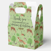 可愛いウッドランド動物緑の草原模様 フェイバーボックス (オープン)