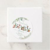 可愛いウッドランド動物赤ちゃんシャワー緑の好意T フェイバータグ (インサイチュ)