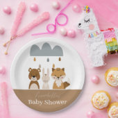 可愛いウッドランド坊ほ赤ちゃん動物 ペーパープレート (パーティー)