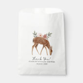 可愛いウッドランド森林動物ベビーシャワーありがとう フェイバーバッグ (正面)