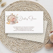 可愛いウッドランド森林動物友達赤ちゃんシャワー エンクロージャーカード