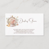 可愛いウッドランド森林動物友達赤ちゃんシャワー エンクロージャーカード (正面)