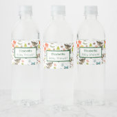 可愛いウッドランド生き物アニマル柄ベビーシャワー ペットボトルラベル (ボトル)