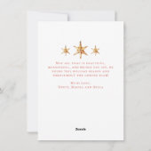 可愛いウッドランド鹿とスターメリークリスマスフラット シーズンカード (裏面)