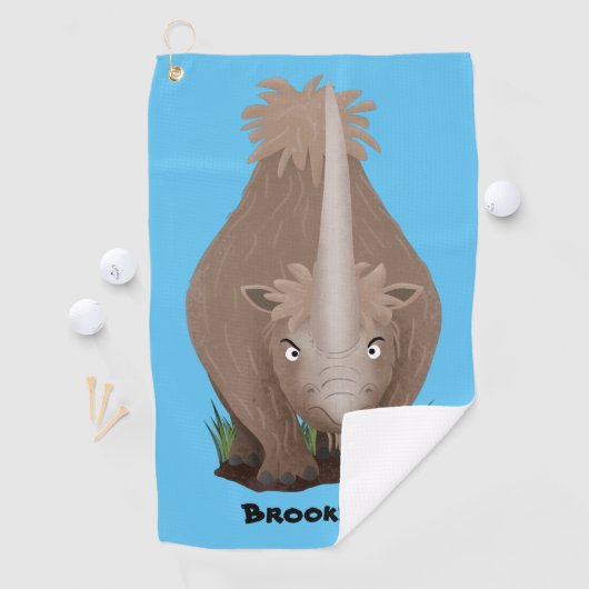 可愛いウールのサイのエラスマニウム漫画 ゴルフタオル (インサイチュ)