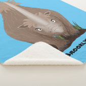 可愛いウールのサイのエラスマニウム漫画 シェルパブランケット (3/4)