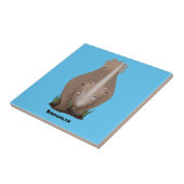 可愛いウールのサイのエラスマニウム漫画 タイル (側面)