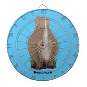 可愛いウールのサイのエラスマニウム漫画 ダーツボード (正面)