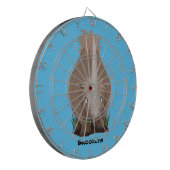 可愛いウールのサイのエラスマニウム漫画 ダーツボード (正面左)