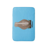 可愛いウールのサイのエラスマニウム漫画 バスマット (正面縦)