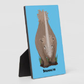 可愛いウールのサイのエラスマニウム漫画 フォトプラーク (側面)