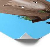 可愛いウールのサイのエラスマニウム漫画 ポスター (角)