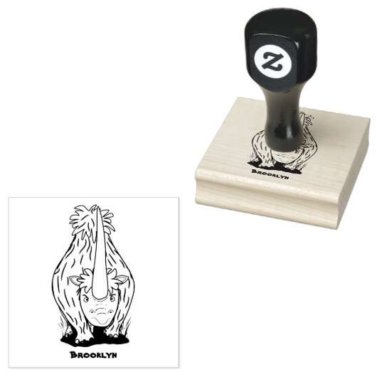 可愛いウールのサイのエラスマニウム漫画 ラバースタンプ (押印)