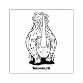 可愛いウールのサイのエラスマニウム漫画 ラバースタンプ (インプリント)