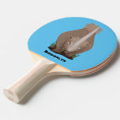 可愛いウールのサイのエラスマニウム漫画 卓球ラケット (正面アングル)