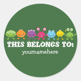 可愛いエイリアン ラウンドシール