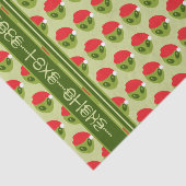 可愛いエイリアンSanta Hat Motifグリフのテキスト 薄葉紙 (詳細)