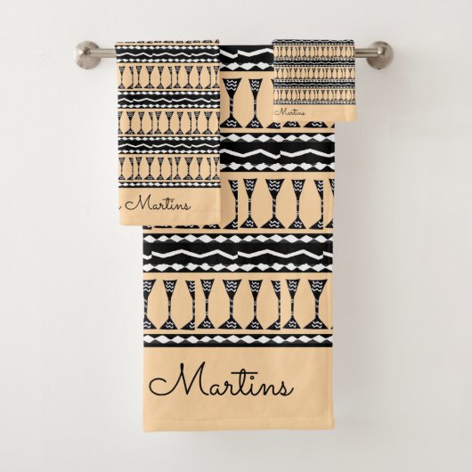 可愛いエスニック、アフリカアート、パター伝統的ン バスタオルセット (インサイチュ)