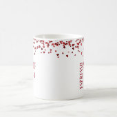 可愛いエスプレッソ赤はっきりしたと コーヒーマグカップ (中央)