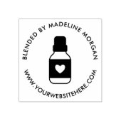 可愛いエッセンシャル油ボトル追加の名前 ラバースタンプ (インプリント)