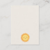 可愛いエレガントぼほフローラサンブックス赤ちゃんシャワー エンクロージャーカード (裏面)