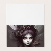 可愛いエレガントゴシック様式の魔女妖精フェイリー・アートワーク 名刺 (外部フラット)
