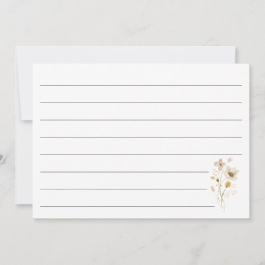 可愛いエレガントデート夜アイディア野花フローラ (裏面)