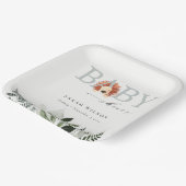 可愛いエレガントパステルボホライオンリオンリーフ赤ちゃんシャワー ペーパープレート (傾斜あり)