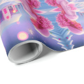 可愛いエレガントピンクガーリーのクリスマス ラッピングペーパー (ロールコーナー)