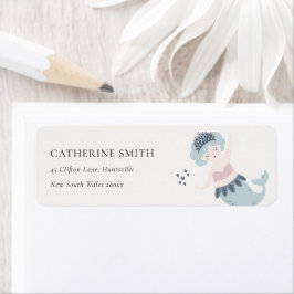 可愛いエレガントピンク色のマーメイドアドレス ラベル