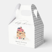 可愛いエレガントフルーツパンケーキ水彩赤ちゃんシャワー フェイバーボックス (裏面サイド)