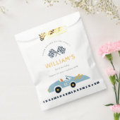 可愛いエレガントブルーレースカーキッズ任意の年齢誕生日 フェイバーバッグ (封をした状態)