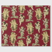 可愛いエレガントヴィンテージ翼ケルビエンジェル ラッピングペーパー (フラット)