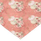 可愛いエレガント水彩ピンククリームレッドカボチャ テーブルクロス (アングル)