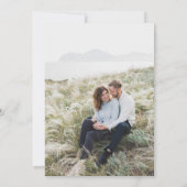 可愛いエレガントScript Photo Overlayアイボリー結婚's 招待状 (裏面)