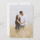 可愛いエレガントScript Photo Overlay素朴結婚s 招待状 (裏面)