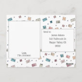 可愛いエンベロー恋しく思プユー先生 ポストカード (裏面)