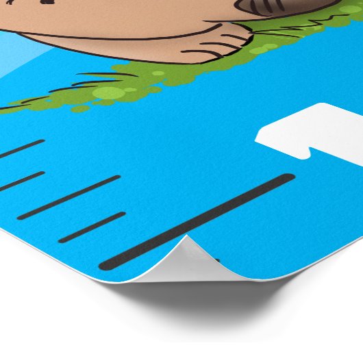 可愛いオおもしろいーストラリアの動物漫画の成長チャート ポスター (角)