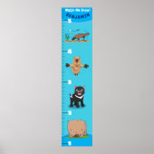 可愛いオおもしろいーストラリアの動物漫画の成長チャート ポスター (正面)
