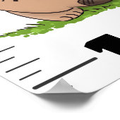 可愛いオおもしろいーストラリアの動物漫画の成長チャート ポスター (角)