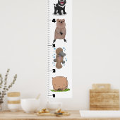可愛いオおもしろいーストラリアの動物漫画の成長チャート ポスター (キッチン)