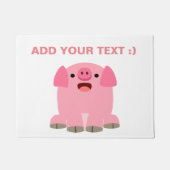 可愛いオインキング漫画の豚 ドアマット (正面)