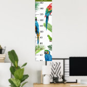 可愛いオウム成長図 ポスター (ホームオフィス)