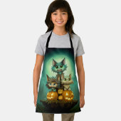 可愛いオオカミの子祝が三つ エプロン (インサイチュ)