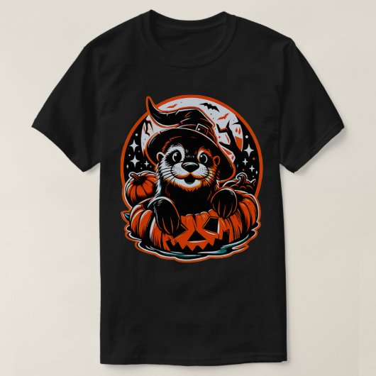 可愛いオッターウィッチハロウィンキッズボーイズウーメン3 Tシャツ (デザイン正面)