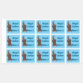 可愛いオッターダイビングパーソナライズされたアニメ ラベル (シート)